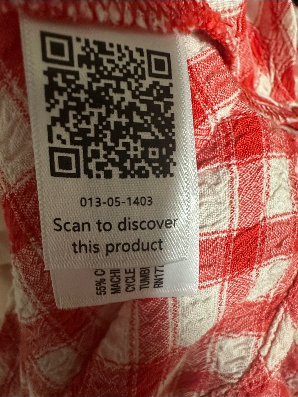Universal Thread Red Gingham Seersucker Midi Skirt M NWT - Picture 8 of 9